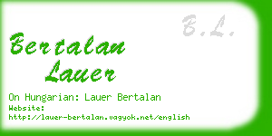 bertalan lauer business card